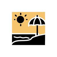 Beach icon isolated on white background for your web and mobile app design vector