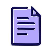 Document icon. File page symbol. Flat design style illustration. vector
