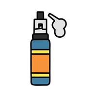 Electronic cigarette device isolated icon illustration. Vape color design. vector