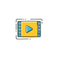 player icon on background for graphic and web design illustration. vector