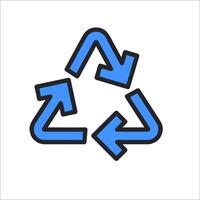 A recycling symbol with arrows pointing in different directions vector