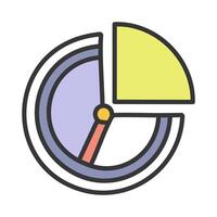 Pie chart line icon. Diagram, graph, presentation, business concept. vector