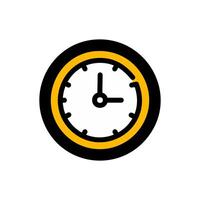 Clock icon. Time symbol. Flat design style illustration. vector