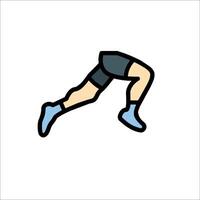 A cartoon man running with his legs bent vector