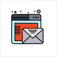 Email and mail icon vector