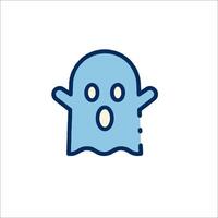 A ghost icon on a white background vector