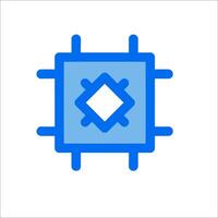 A blue square with a square in the middle vector