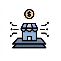 Online store icon vector