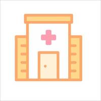 An icon of a hospital building vector