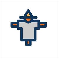 A scarecrow icon on a white background vector