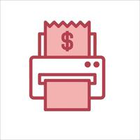 A printer with a dollar sign on it vector