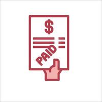 A hand holding a check and a paper with a dollar sign vector