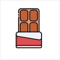 A chocolate bar icon on a white background vector
