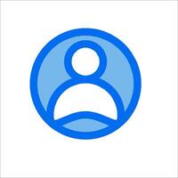 A blue circle with a person in it vector