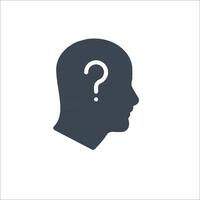 A man's head with a question mark on it vector