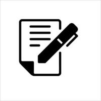 A pen and paper icon on a white background vector