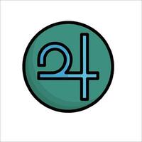 The zodiac sign of the year is shown in a blue circle vector