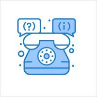 A phone with two speech bubbles and a phone icon vector