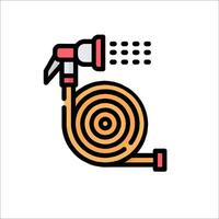 A hose with a spray nozzle on it vector