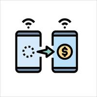Mobile phone and wifi icon vector