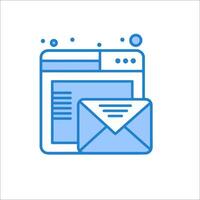 Email icon with a mail envelope vector