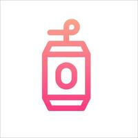 A can of soda with the letter o on it vector