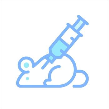 A syringe is being used to inject a mouse vector