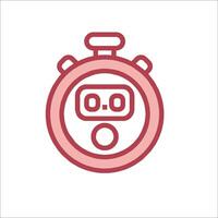 A red stopwatch icon on a white background vector