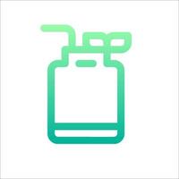 A gas can with a plant in it vector