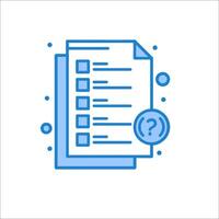 A checklist icon with a question mark vector