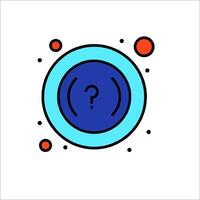 A blue circle with a question mark on it vector
