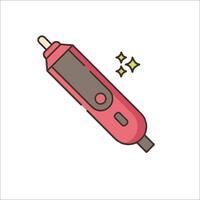 A red electric drill with a star on it vector