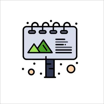 A notebook with a mountain on it vector