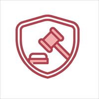 A judge's gavel icon on a white background vector