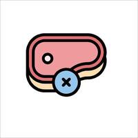 A liver icon with a x on it vector