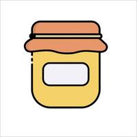 A jar of honey icon on a white background vector