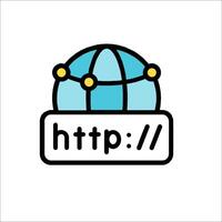 The word html is on a white background vector