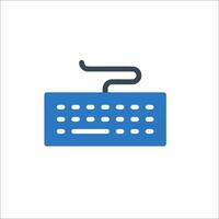 A computer keyboard icon on a white background vector