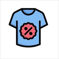 A t - shirt with a percentage symbol on it vector