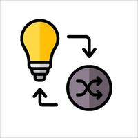 An icon of a light bulb and a coin vector
