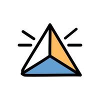 Prism geometric shape icon vector