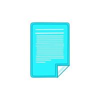 Paper document icon. Flat design style illustration. vector