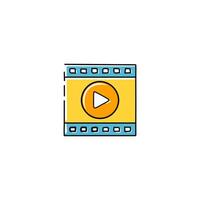 Element of player icon color illustration. vector