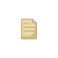 Paper document icon in flat style illustration vector