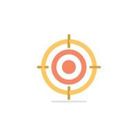 Target icon. Aim flat symbol illustration. vector