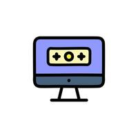 Computer login color icon illustration vector