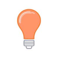 Light bulb color icon illustration. vector