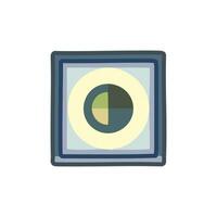 Dvd player icon in flat color style. player technology entertainment vector