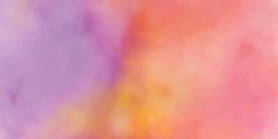 Abstract colorful background. Red, pink and purple sky cloud watercolor background. Beautiful watercolor background. vector