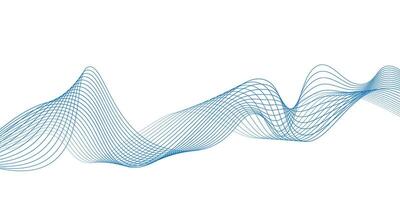 Abstract blue wave background. Colorful wave lines. Blending line background. Curve flowing background. Modern wavy background. vector